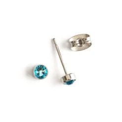 Simply Whispers Light Blue Titanium Stud Earrings Outlet