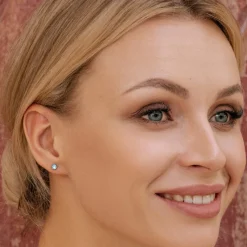 Simply Whispers Light Blue Titanium Stud Earrings Outlet