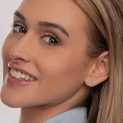Simply Whispers Light Blue Titanium Stud Earrings Online