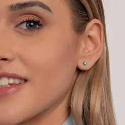 Simply Whispers Light Blue Titanium Stud Earrings Online