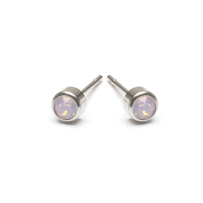 Simply Whispers Light Pink Crystal Stud Earrings Online
