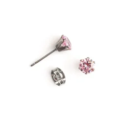 Simply Whispers Light Pink Titanium Stud Earrings Online