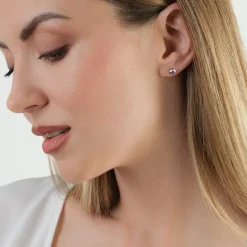 Simply Whispers Light Pink Titanium Stud Earrings Online
