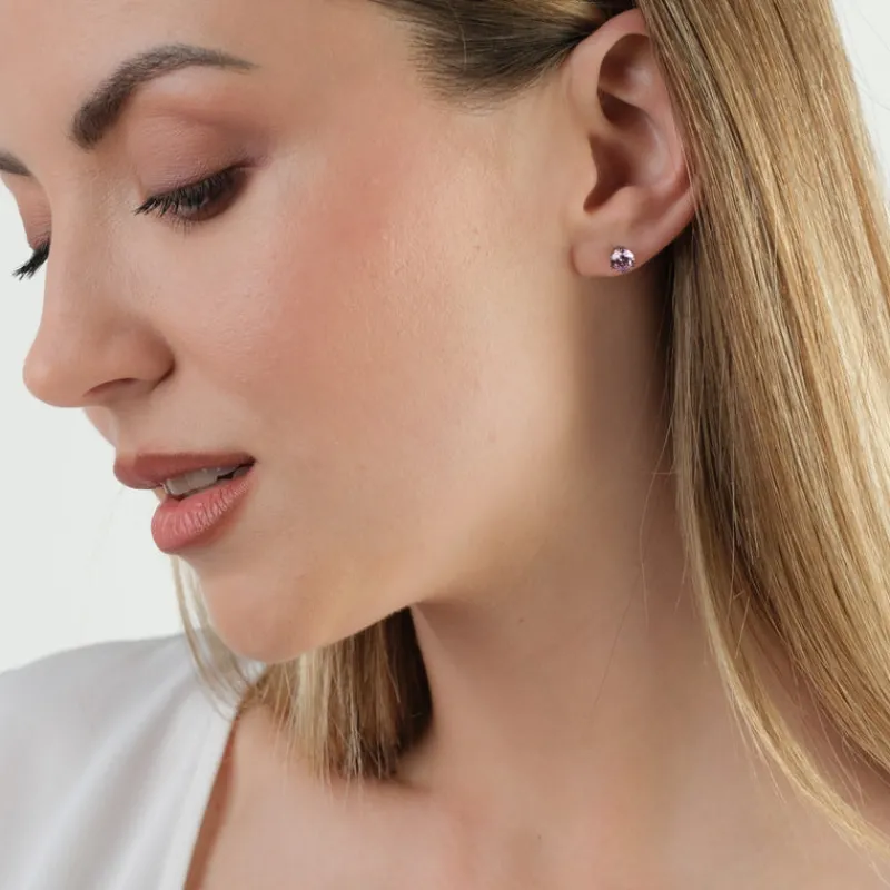 Simply Whispers Light Pink Titanium Stud Earrings Online
