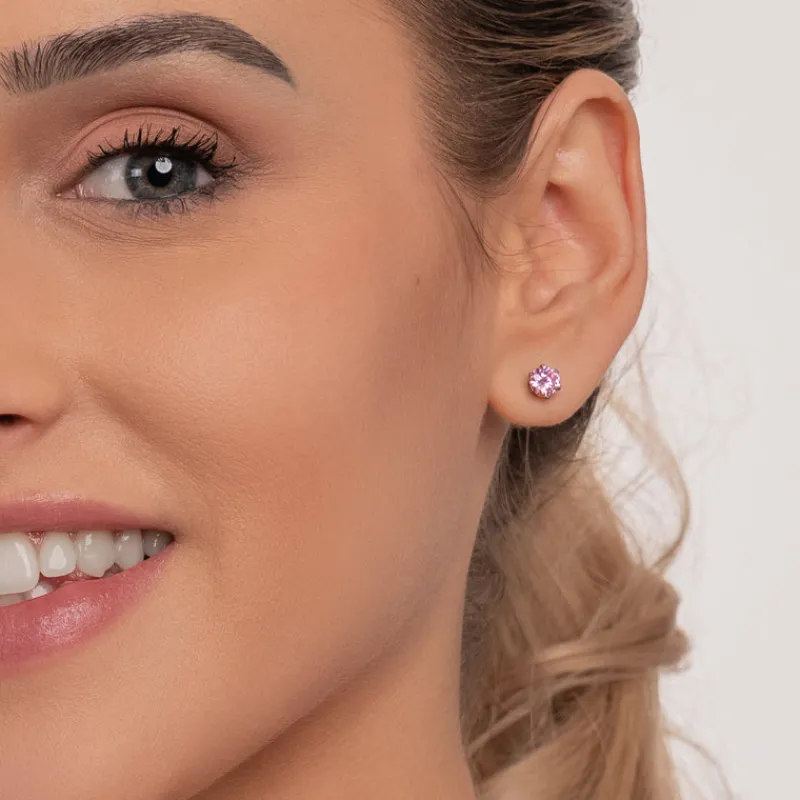 Simply Whispers Light Pink Titanium Stud Earrings Online
