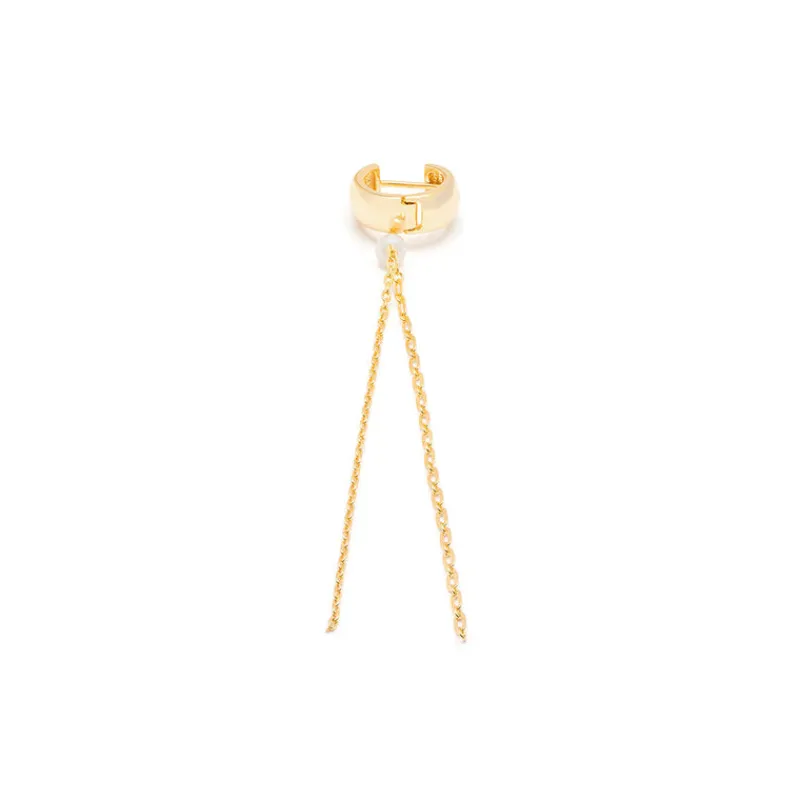 Simply Whispers Link Chain Drop Single Huggie Hoop Discount