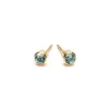 Simply Whispers March Birthstone 14k Gold Plated Earrings Sale