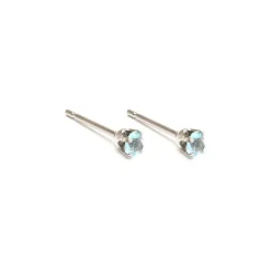 Simply Whispers March Birthstone Stainless Steel Stud Earrings Best