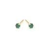 Simply Whispers May Birthstone 14k Gold Plated Stud Earrings Hot