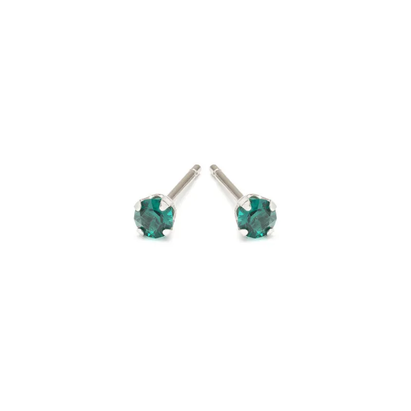 Simply Whispers May Birthstone Stainless Steel Stud Earrings Online