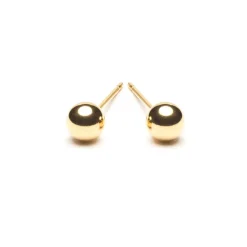 Simply Whispers Medium Ball Stud Earrings Gold Plated Clearance