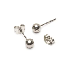 Simply Whispers Medium Ball Titanium Stud Earrings New