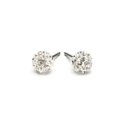 Simply Whispers Medium Crystal Pave Earrings Outlet