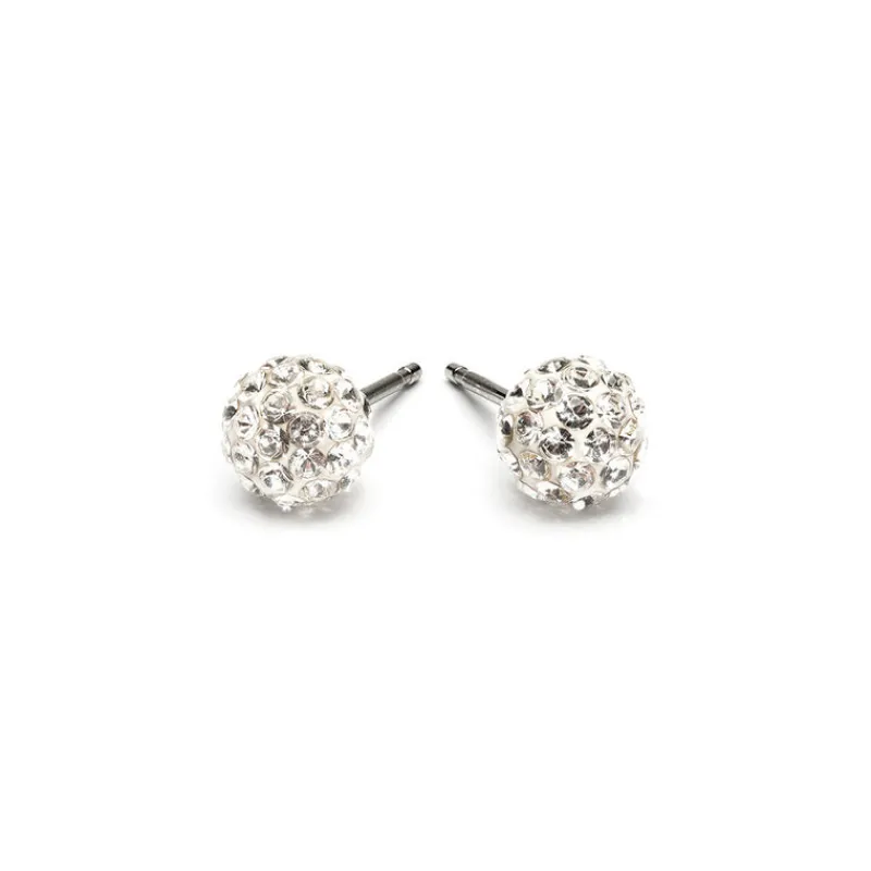 Simply Whispers Medium Crystal Pave Earrings Outlet
