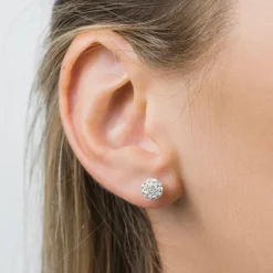 Simply Whispers Medium Crystal Pave Earrings Outlet