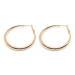 Simply Whispers Medium Graduated Hoop Earrings Fashion