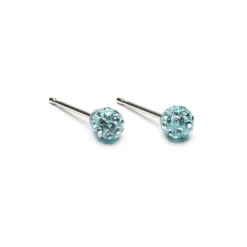 Simply Whispers Mini Aqua Pave Earrings Online
