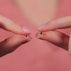 Simply Whispers Mini Ball Stud Earrings Rose Gold Plated New