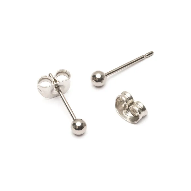 Simply Whispers Mini Ball Titanium Stud Earrings Outlet