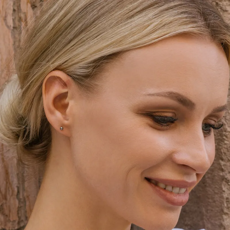 Simply Whispers Mini Ball Titanium Stud Earrings Outlet