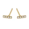 Simply Whispers Mini Bar Gold Stud Earrings Discount