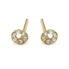 Simply Whispers Mini Circle Gold Stud Earrings Outlet