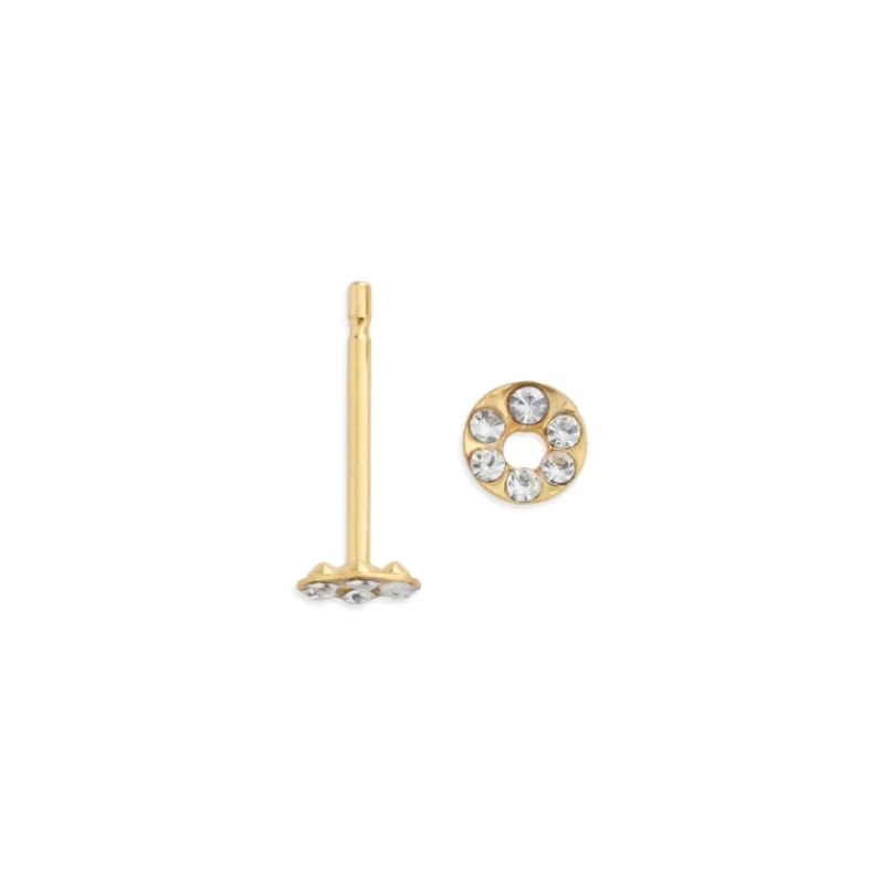 Simply Whispers Mini Circle Gold Stud Earrings Outlet