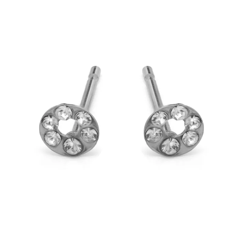 Simply Whispers Mini Circle Stud Earrings Hot