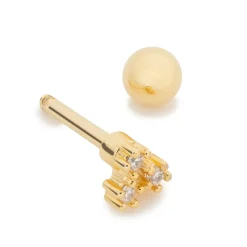Simply Whispers Mini Crystal Gold Helix Single Earring Fashion