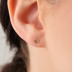 Simply Whispers Mini Heart Gold Stud Earrings Outlet