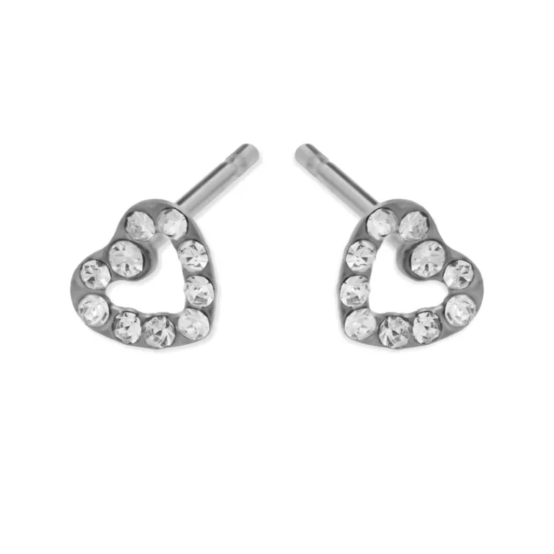 Simply Whispers Mini Heart Stud Earrings Hot