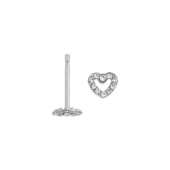 Simply Whispers Mini Heart Stud Earrings Hot