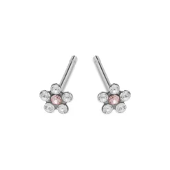 Simply Whispers Mini Pink Daisy Stud Earrings Sale