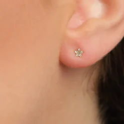 Simply Whispers Mini Star Gold Stud Earrings Sale