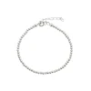 Simply Whispers 3 mm Ball 925 Sterling Silver Bracelet Hot