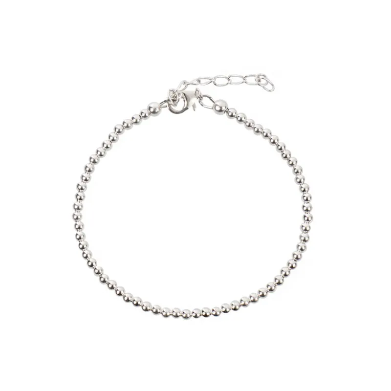 Simply Whispers 3 mm Ball 925 Sterling Silver Bracelet Hot