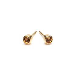 Simply Whispers November Birthstone 14k Gold Plated Earrings Discount