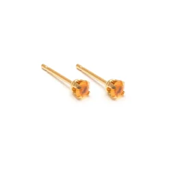 Simply Whispers November Birthstone 14k Gold Plated Stud Earrings Outlet