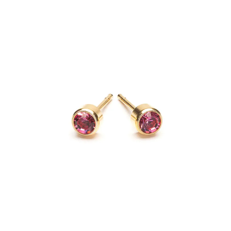 Simply Whispers October Birthstone 14k Gold Plated Earrings Sale