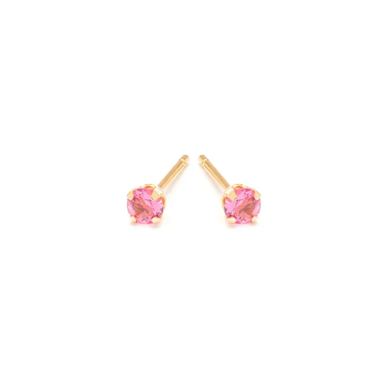 Simply Whispers October Birthstone 14k Gold Plated Stud Earrings Sale