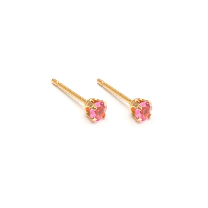 Simply Whispers October Birthstone 14k Gold Plated Stud Earrings Sale