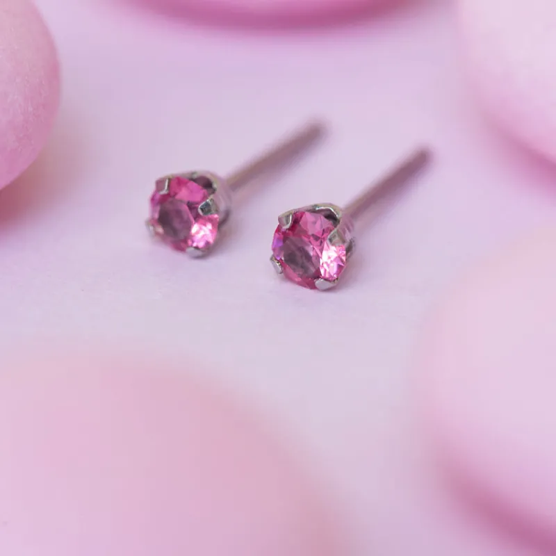 Simply Whispers October Birthstone Stainless Steel Stud Earrings Sale
