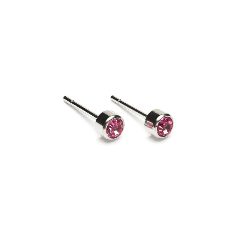 Simply Whispers October Birthstone Stainless Steel Earrings Outlet