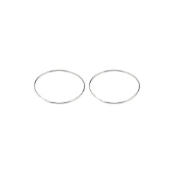 Simply Whispers Oversized Endless Hoop Earrings Silver Plated Discount