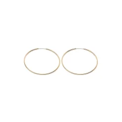 Simply Whispers Oversized Gold Endless Hoop Earrings Clearance