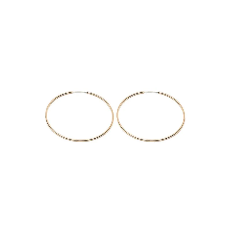 Simply Whispers Oversized Gold Endless Hoop Earrings Clearance