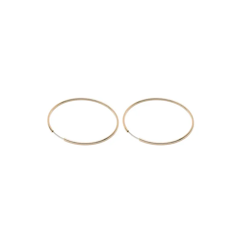 Simply Whispers Oversized Gold Endless Hoop Earrings Clearance