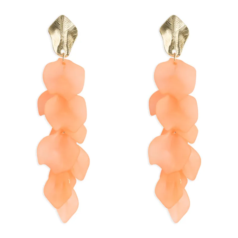 Simply Whispers Peach Begonia Dangle Earrings Discount