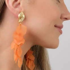 Simply Whispers Peach Begonia Dangle Earrings Discount