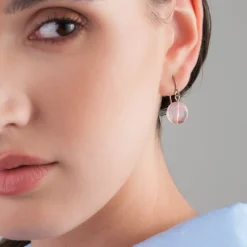 Simply Whispers Peach Titanium French Hook Earrings Hot
